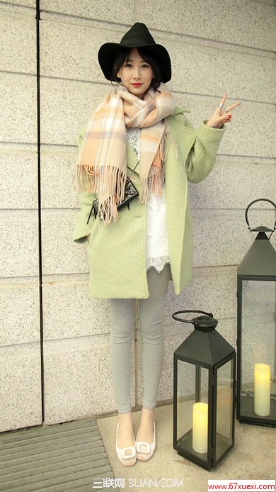 2014冬季甜美风大衣搭配 www.67xuexi.com
