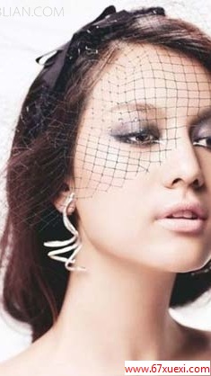 黑白混搭 打造酷感醉人新娘妆容 www.67xuexi.com
