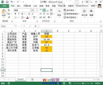 ԲͬɫʾExcel2013ԪΪֵ