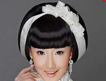 唯美的新娘齐刘海发型 www.67xuexi.com